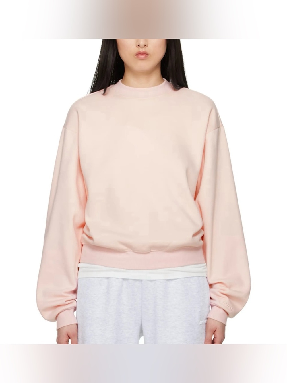 SKIMS Cotton-Blend Fleece Classic Sweatshirt Blush Pink Size XS